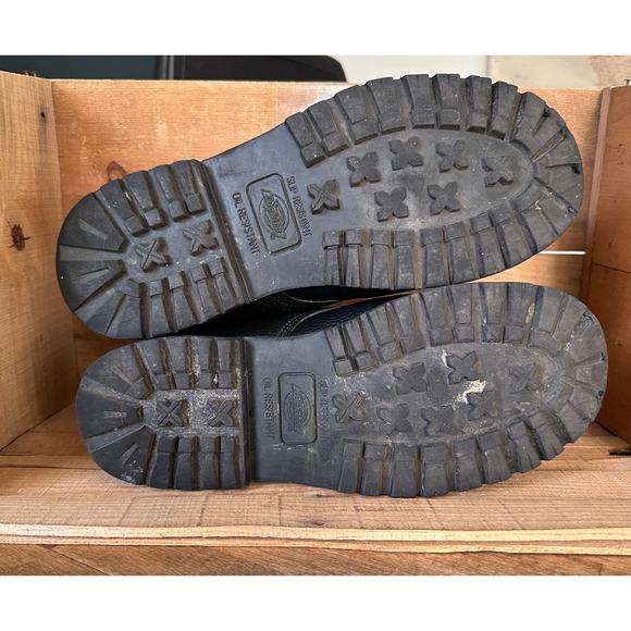 Men’s Dickies Black Steel Toe Work Boots 6 Inch Size 12 Slip Resistant - Picture 8 of 12